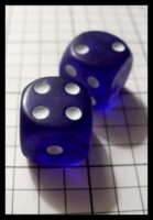 Dice : Dice - 6D Pipped - Blue with White Pips - Dollar Tree Sept 2009